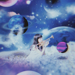 galaxy girl surreal blue rosa garden gardenflowers cosmos space galacticedits planets universe magical stardust milkyway landscape view scenery plants freetoedit