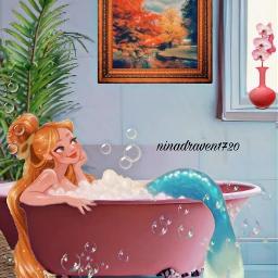 art mermaid freetoedit ircpinkbathtub pinkbathtub