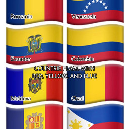 freetoedit red yellow blue romania venezuela ecuador colombia moldova chads andorran philippinesflag countryflags word