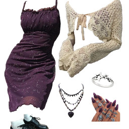 purple docmartens dress outfit downtowngirl freetoedit