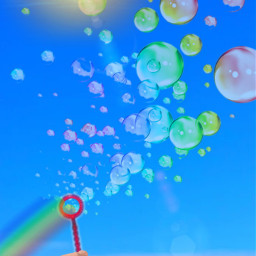 rainbow bubbles freetoedit srcrainbowbubbles rainbowbubbles