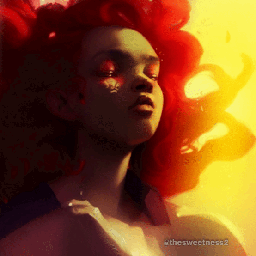anime woman girl sunshine fire flame redhead ginger gif freetoedit