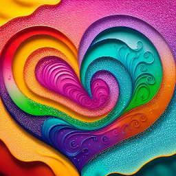 freetoedit wallpaper background backdrop pattern rainbowcolors rainbowheart swirls designerheart decoratedheart detailedheart love heart valentinesday