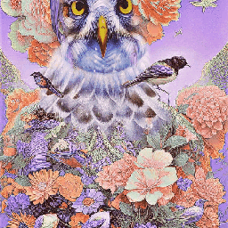 purple violet flowers owl mother wisdom fleurs nature soulful freetoedit