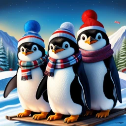 freetoedit pinguin animal schlitten fcwintersports wintersports