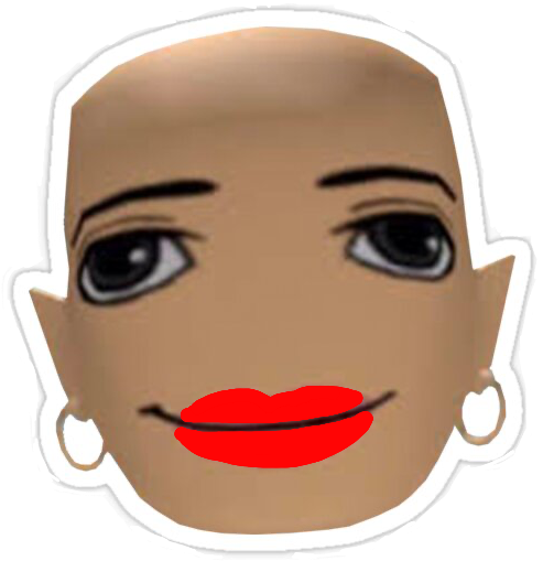 freetoedit slay face head roblox sticker by @kookielower